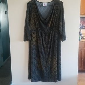 Maternity Fall Style Multicolor Dot Dress - Size L